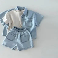 1-4 thn || SETELAN BAJU + CELANA PENDEK (1 set) UNISEX JALAN CASUAL CATALOG ZHBB BC 4-5 tahun BC1