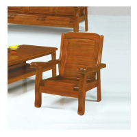 【MUNA 家居】5011型柚木色實木單人椅/不含2+3+大小茶几(沙發 實木沙發 單人椅)