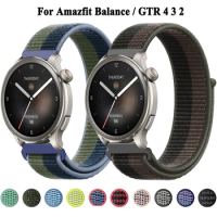 22mm Nylon Watch Strap For Amazfit Balance Smartwatch Band For Amazfit GTR 4/GTR 3 Pro/GTR 2E/GTR 47mm Bracelet Watchband Belt
