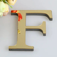 20CM 3D Mirror Letters Wall Stickers For Home Decor Black/Gold/Silver Decal Acrylic Alphabet English Letter Art Mural Decoration