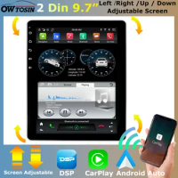 9.7" Adjustable Screen PX6 4G+64G Android 10 Universal 2 Din 2Din Car DVD Radio GPS Autoradio CarPlay Video Head Unit Multimedia