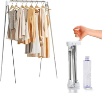 Portable Travel Garment Rack Collapsible Clothing Rack Extra Compact and Lightweight Folding Clothes