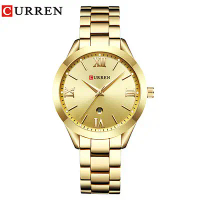 Jam Tangan Kuarza Kasual Tali Keluli Wanita, Curren Karui En 9007, Jam Tangan Mudah, Fesyen, dengan 