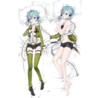 Sexy Girl Japanese Anime Sword Art Online GGO Sinon Girl Throw Otaku Dakimakura Gifts Bedding Hugging Body Pillow Case 150x50 CM