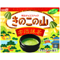 明治製菓 香菇造型抹茶風味餅乾 64g