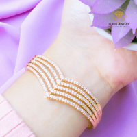 gelang fuji lapis emas xuping ys - kilauan mewah