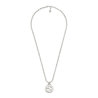 GUCCI INTERLOCKING G銀項鍊 925純銀