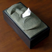 ::bonJOIE:: 美國進口 Tiki moai 摩艾巨石像 抽取式衛生紙盒 (全新盒裝) 復活節島 流鼻涕 紙巾 復活島石像 面紙盒