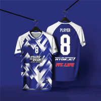 Free Customized Name Number Short-sleeved Fan T-shirt Men's Jersey Football Shirt