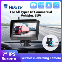 Hikity Universal 7'' Car Monitor Rear View Cam Rearview Camera Backup Camera Dashboard Dash Cameras Reverse HD IPS Screen