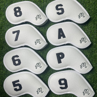 Fashionable new golf iron covers 8 White and green fisherman hat with a club cover golf Accessories