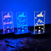 Lampu akrilik 5x10cm/led custom/led souvenir