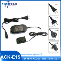 ACK-E15 ACKE15 AC Power Adapter DRE15 DR-E15 DC Coupler LPE12 CA-PS700 PS700 LP-E12 Battery for Canon EOS Rebel SL1 EOS 100D