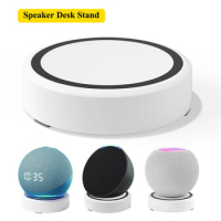 Table Stand for Echo Dot 5th/4th Apple HomePod Mini Google Home Mini Cable Organizer Smart Speaker Desk Stand with Black Ring