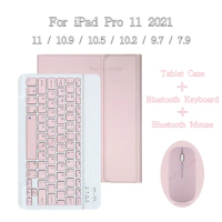 Wireless bluetooth keyboard For iPad Air 4 Case 2020 10.2 with Mouse For iPad 2021 Pro 11 Air 2 9.7 Air 3 10.5 Mini 5 case Funda