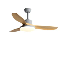 42 Inch DC Ceiling Fan With Light Remote Control ABS Wood Black White Color Modern Led Ceiling Fans 110V 220V For Home Lighting