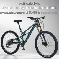 26/27.5inch Aluminum alloy Soft tail frame Mountain bike Double disc brake Adjustable Double Shoulder Oil Fork off-road Bicycle