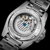 2024 LIGE Design Top Brand Luxury Watch Stainless Steel Men Automatic Watch 100M Waterproof Sports Mechanical Watch Reloj Hombre