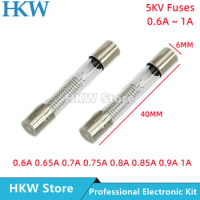 5KV Special Microwave Oven Fuse 6*40mm 0.65A 0.7A 0.75A 0.8A 0.85A 0.9A 1A 600MA Glass Tube Fuse 5000V 6x40mm High-Voltage Fuses