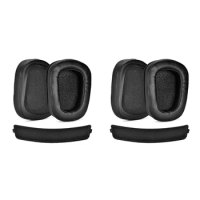 2Pair Foam Ear Pads Cushion Leather Earpad For Logitech G933 G935 G633 / G 933 G 935 G 633 Artemis Headphones