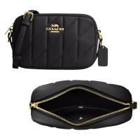 【COACH】金標小香風單層小相機包 斜背包-黑色(coach CY779 女包 女包包 女用包)
