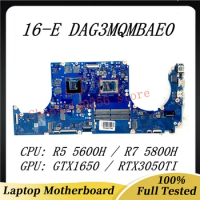 Mainboard For HP DAG3MQMBAE0 16-E Laptop Motherboard With AMD Ryzen 5 5600H / Ryzen 7 5800H CPU GTX1650 / RTX3050TI 100% Test OK