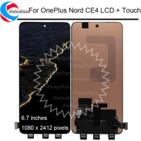 AMOLED 6.7" For OnePlus Nord CE4 LCD Display Touch Panel Screen Digitizer Assembly For OnePlus Nord CE4 LCD Replacement