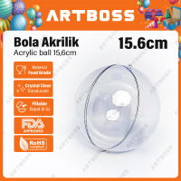 15cm Bola akrilik kaca natal transparan bening fillable clear grosir