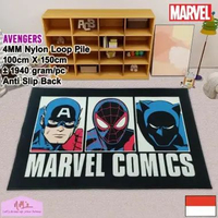 Disney Marvel Official Merchandise Avengers karpet playmat anak 100 cm x 150 cm anti slip motif kart