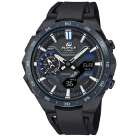 【CASIO 卡西歐】EDIFICE WINDFLOW 藍牙連線 太陽能雙顯腕錶 母親節 禮物 推薦(ECB-2200PB-1A)