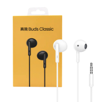 Realme 原廠 RMA2001 真我Buds Classic 半入耳式 3.5mm線控耳機 (盒裝)-白色