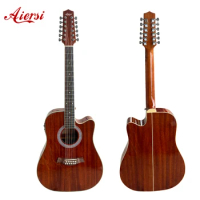 12 String Gloss Mahogany Body Acoustic Guitar 41 Inch Left Hand and Right hand Electric Music Instrument Guitar with EQ