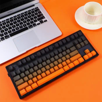 140 Keys Sunset Gradient Keycaps Orange PBT Double Shot OEM Side Print Backlight Through Mechanical Keyboard GK61 Anne Pro 2