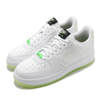 Nike 休閒鞋 Air Force 1 07 LX 女鞋 經典款 AF1 皮革 質感 夜光 穿搭 白 綠 CT3228100