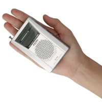 INDIN BC-R60 AM FM Portable Pocket Radio Telescopic Antenna Mini Radio Music Player Built-in Speaker for House &amp; Outdoor