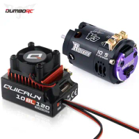 Hobbywing QUICRUN 10BL120 120A ESC w/Rocket 540 V3 4.5T 10.5T 13.5T Sensored Brushless Motor for Competition 1/10 1/12 F1 RC Car