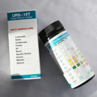 51BD 10 Parameter Urine Test Strips for Urinalysis 100ct Tests for Leukocytes Nitrite Urobilinogen Protein pH Ketone Glucose