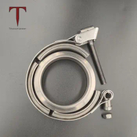 titanium flange 3.5" V-band 88.9mm 89mm Vband clamp set