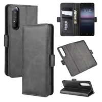 Case For Sony Xperia 1 II Leather Wallet Flip Cover Vintage Magnet Phone Case For Sony 1 II Coque