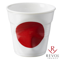 【REVOL】法國 REVOL FRO 日本國旗 陶瓷皺折杯 80cc