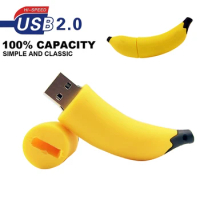 Usb Flash Drive Cartoon Banana Flash Memory Card Pen Drive 32GB Usb Stick 64G Pendrive 128GB 16G 8G Flash Drive Creative Gift