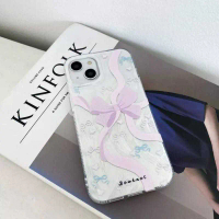 RCI36 PITA PINK RIBBON SILVER HOLOGRAM AESTHETIC CASE FOR Iphone 7 8 7Plus 8Plus X XS XR 11 12 13 14