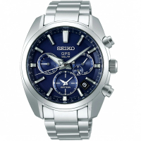 【SEIKO 精工】ASTRON 5X53雙時區太陽能手錶 母親節(5X53-0AJ0B SSH019J1 藍)