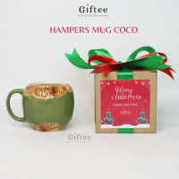 HAMPERS MUG COCO NATAL GELAS KELAPA COCONUT MUG CERAMIC CHRISTMAS GIFT KADO HADIAH SOUVENIR