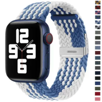Braided Solo Loop For Apple watch band 40mm 45mm 49mm 41mm 44mm 38mm 42mm Nylon Snap bracelet iWatch ultra series 8 se 6 7 strap