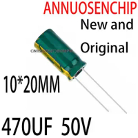 50PCS New nad Original Power CAP 10*20mm 470uf 50v electrolytic CAP Line (50pcs) Free shipping 470UF 50V