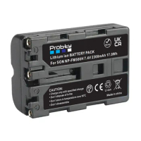 Probty NP-FM500H NP FM500H Battery for Sony Alpha SLT A57 A58 A65 A77 A77V A77II A99 A350 A450 A500 A550 A700 A850 A900 CLM-V55