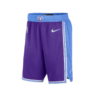 Nike 球褲 Swingman Short MMT 21 男 洛杉磯 湖人隊 吸濕排汗 快乾 籃球 紫 藍 DB4138-504