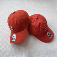 ✨         47 best-selling Japanese and Korean brand hats, soft top washed orange baseball cap, male 