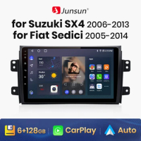 Junsun V1 AI Voice Wireless CarPlay Android Auto Radio for Suzuki SX4 2006-2013for Fiat Sedici 2005-2014 4G Car Multimedia GPS
